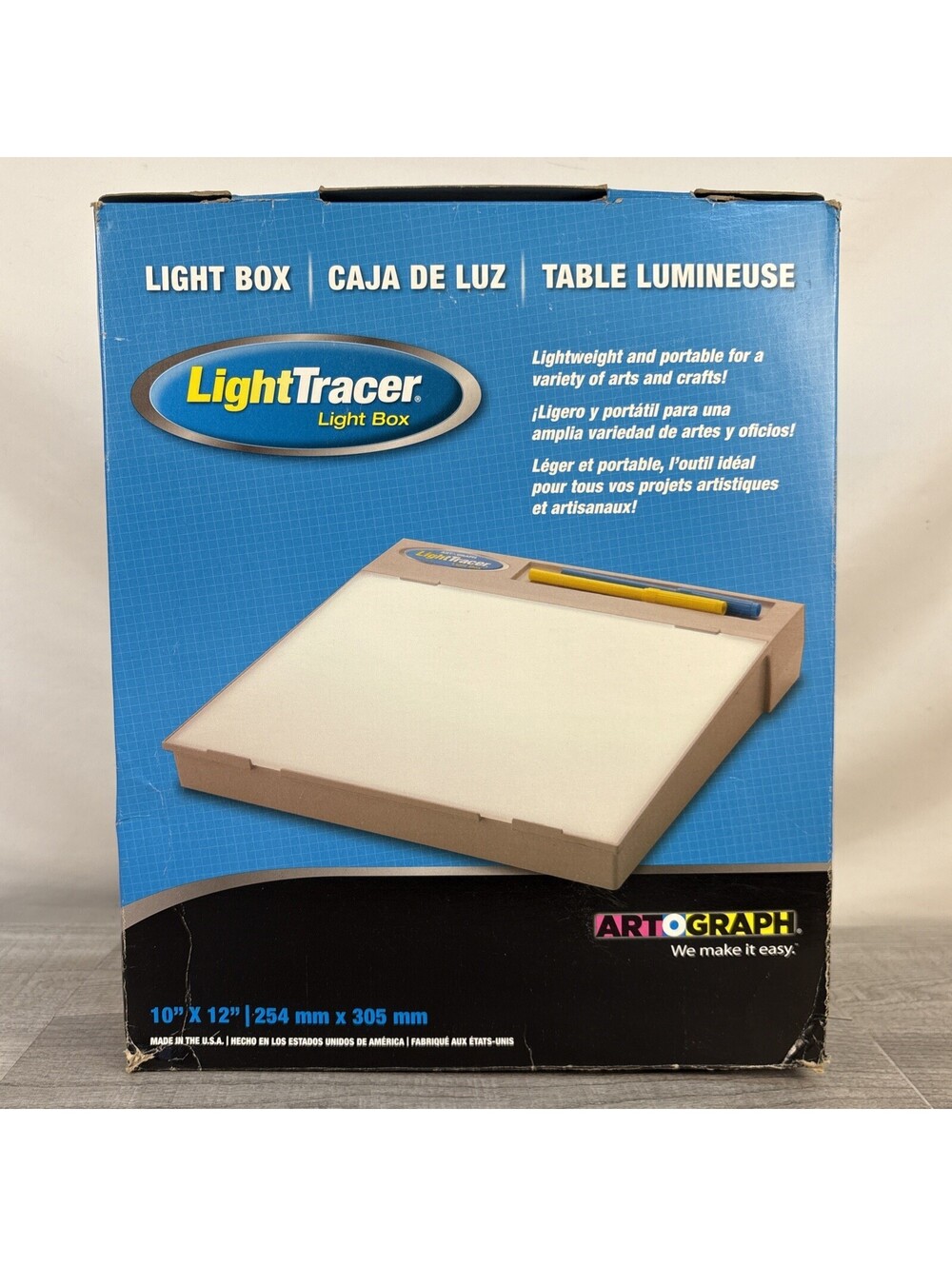 Artograph LightTracer Light Box 10" x 12" Tracing Surface 225-365 New Open Box